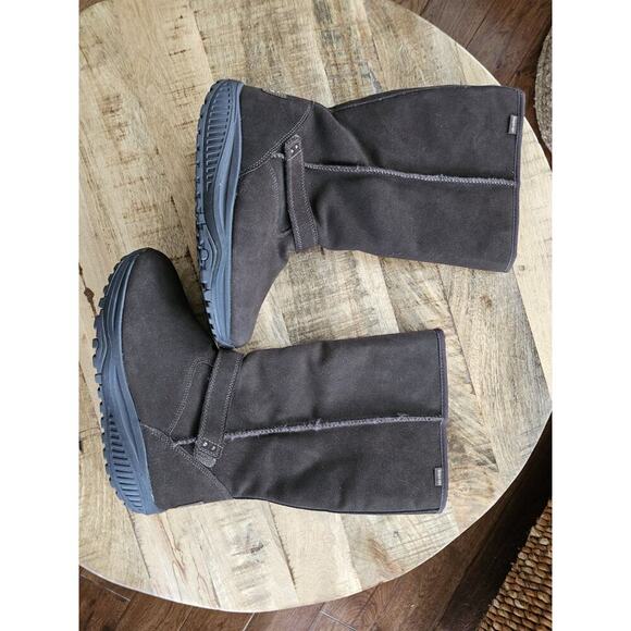 Skechers Shape Up Boot Women Sz 9 Nubuck Suede Leather Fleece Line NWOB Brown - Picture 11 of 13